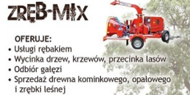 ZRĘB-MIX ROBERT ŻYWANOWSKI  - drewno kominkowe i opałowe, usługi rębakiem, wycinka drzew